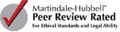 Martindale-Hubbell | Peer Review Rated | For Ethical Standards And Legal Ability